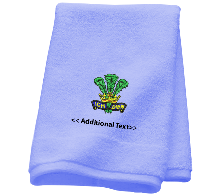 Personalised Prince of Wales Feathers  Military Towels Terry Cotton Towel